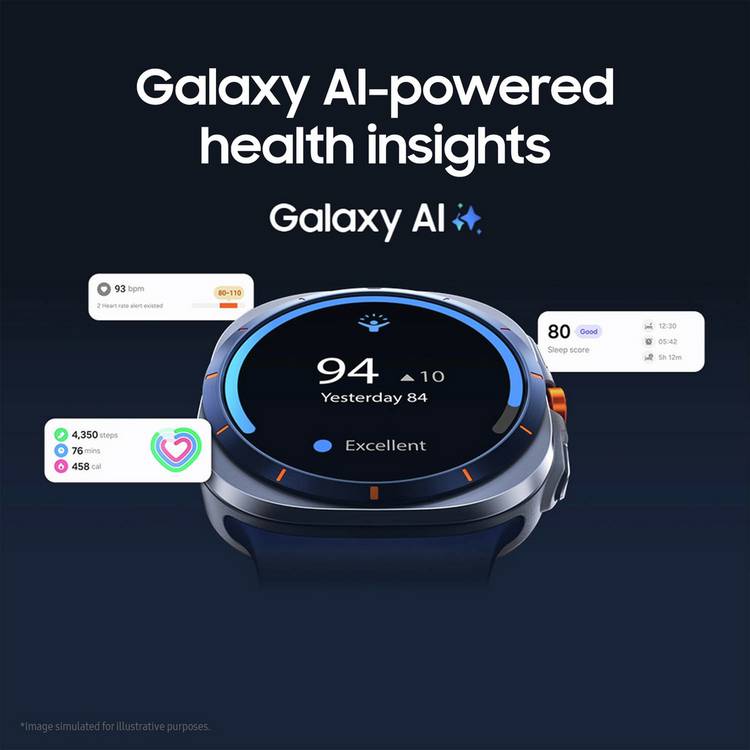 Samsung Galaxy Watch Ultra smartwatch grey orange - British product