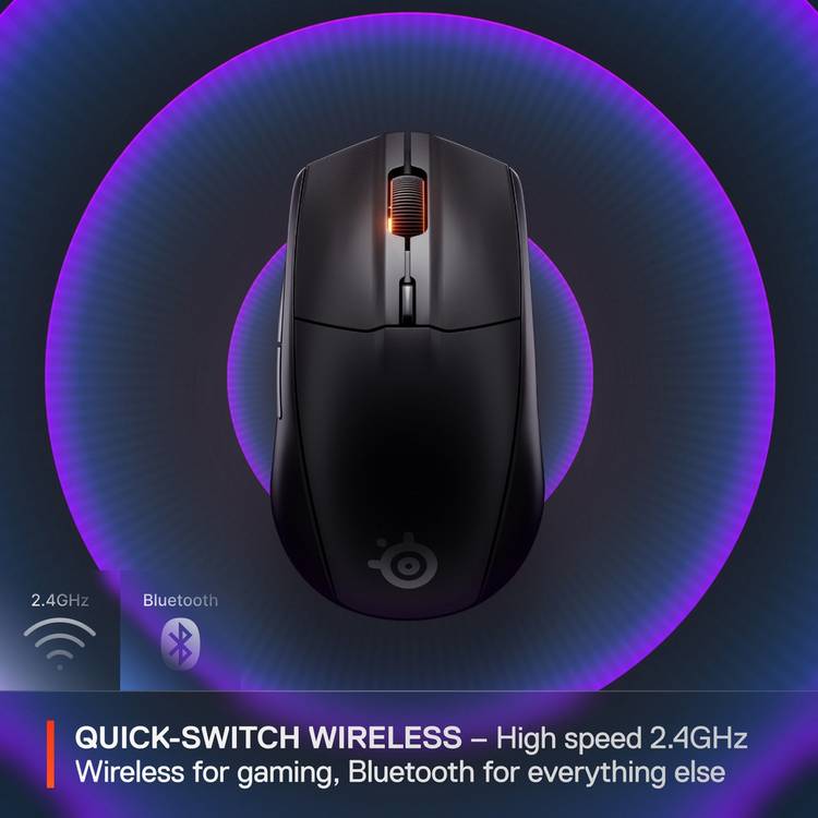 SteelSeries Rival 3 Gen 2 wireless gaming mouse black (British brand)