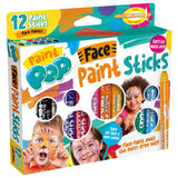Paint Pop non-toxic face paints 12 pack, UK version