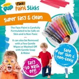 Paint Pop non-toxic face paints 12 pack, UK version