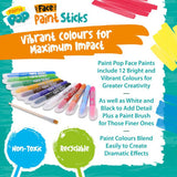 Paint Pop non-toxic face paints 12 pack, UK version
