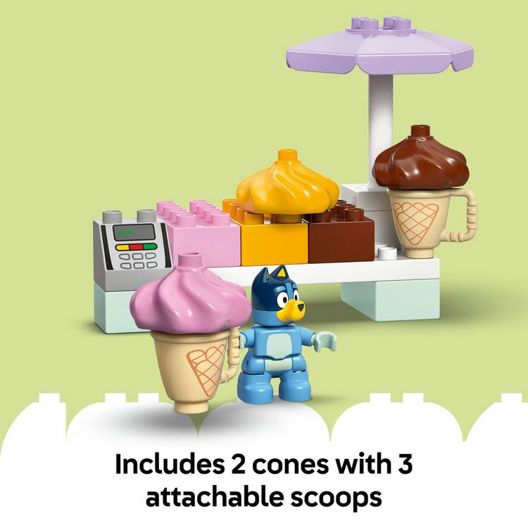 LEGO DUPLO Bluey Ice Cream Trip 10458 toy set (British brand)
