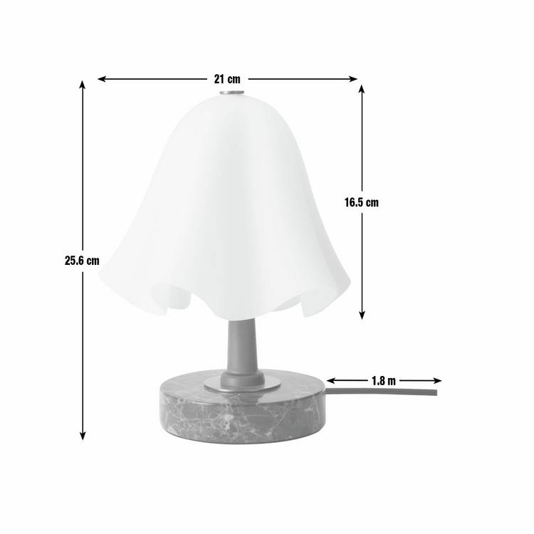 Morris & Co glass shade table lamp, UK version