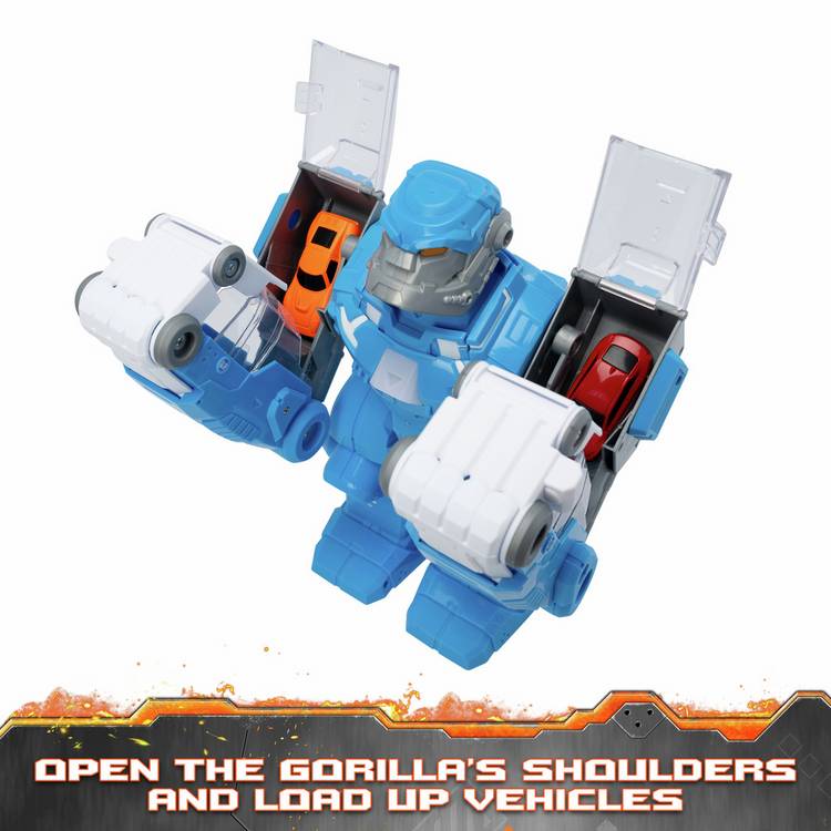 Teamsterz Robo Wreckerz Gorilla interactive toy with car - British product