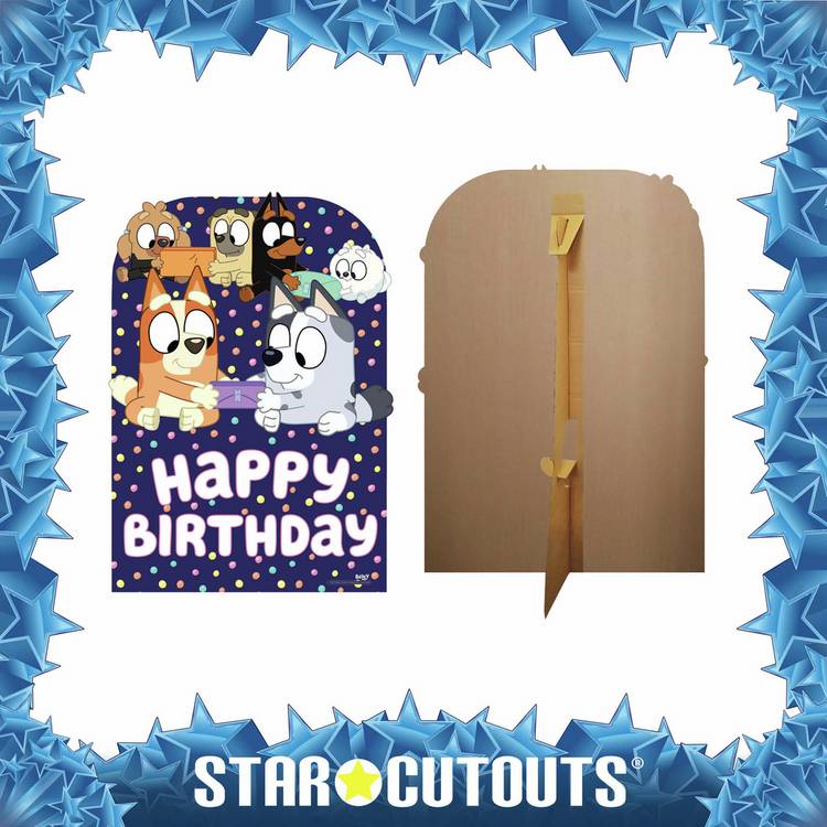 Star Cutouts Bluey and Friends cardboard backdrop, UK version