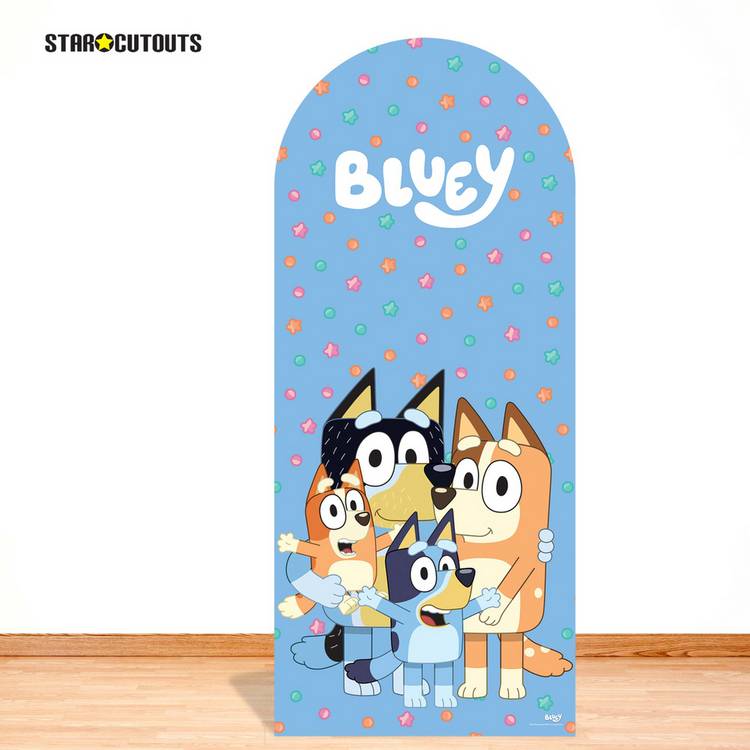 Star Cutouts Bluey Heeler Family cardboard cutout - British product