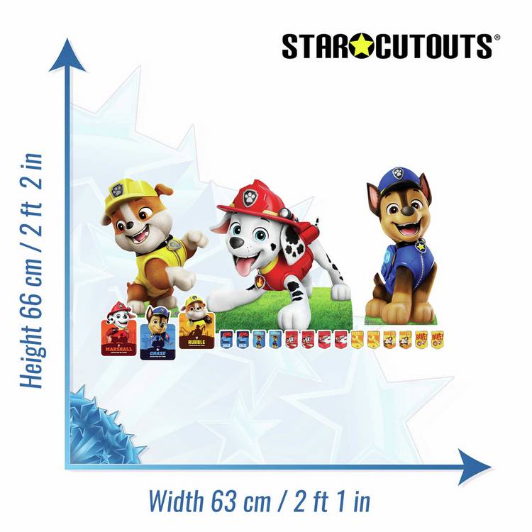 Star Cutouts Paw Patrol cardboard cutout Chase Marshall Rubble (British brand)