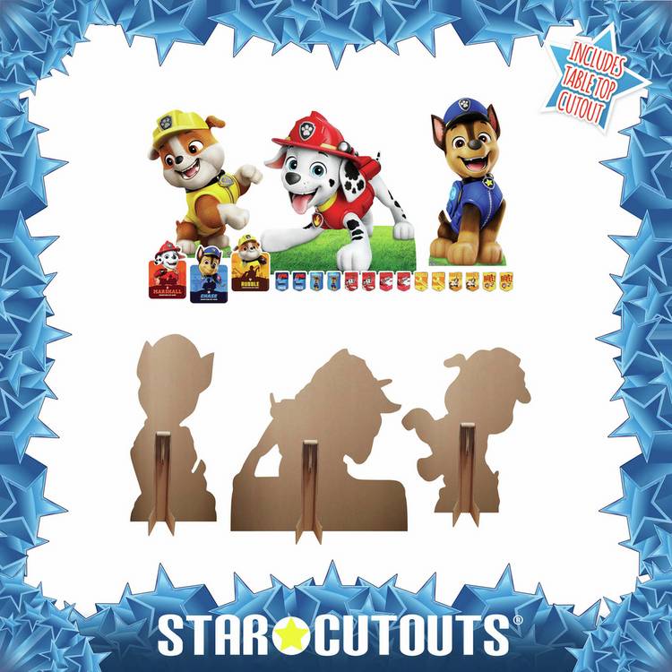 Star Cutouts Paw Patrol cardboard cutout Chase Marshall Rubble (British brand)