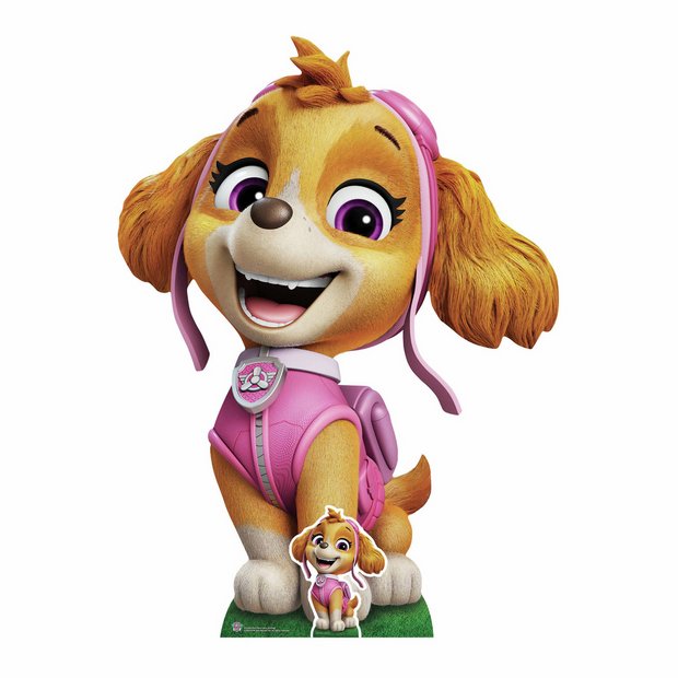 Star Cutouts Paw Patrol Skye sitting cardboard cutout, imported from the UK