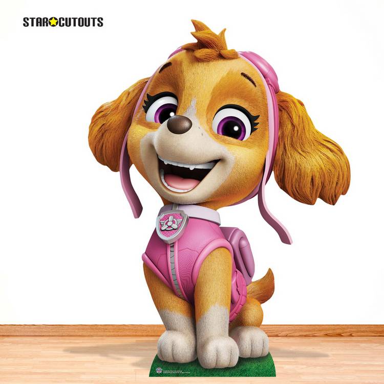 Star Cutouts Paw Patrol Skye sitting cardboard cutout, imported from the UK