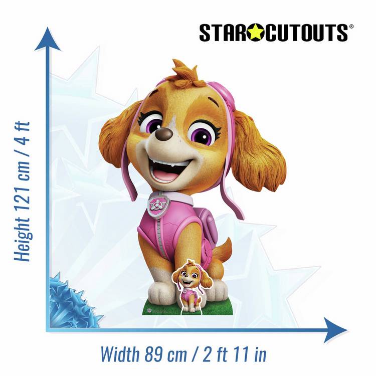 Star Cutouts Paw Patrol Skye sitting cardboard cutout, imported from the UK