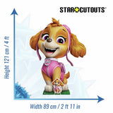 Star Cutouts Paw Patrol Skye sitting cardboard cutout, imported from the UK