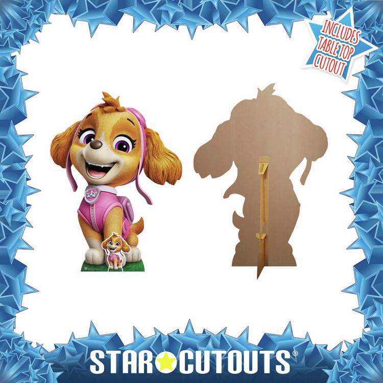 Star Cutouts Paw Patrol Skye sitting cardboard cutout, imported from the UK