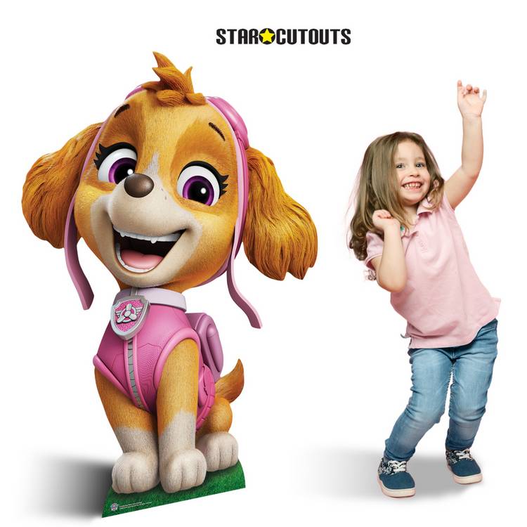 Star Cutouts Paw Patrol Skye sitting cardboard cutout, imported from the UK