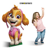 Star Cutouts Paw Patrol Skye sitting cardboard cutout, imported from the UK