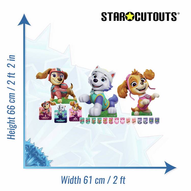 Paw Patrol cardboard cutout Skye Liberty Everest, imported from the UK