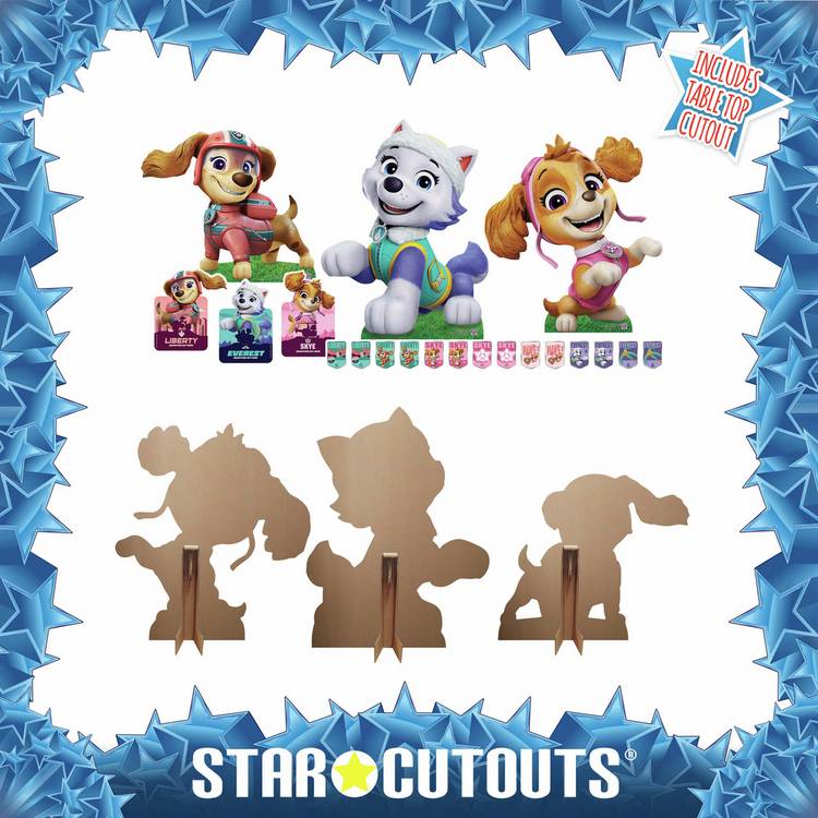Paw Patrol cardboard cutout Skye Liberty Everest, imported from the UK