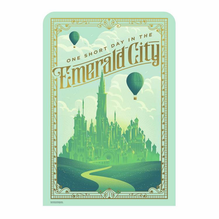 Star Cutouts Wicked Emerald City cardboard cutout large size, UK version