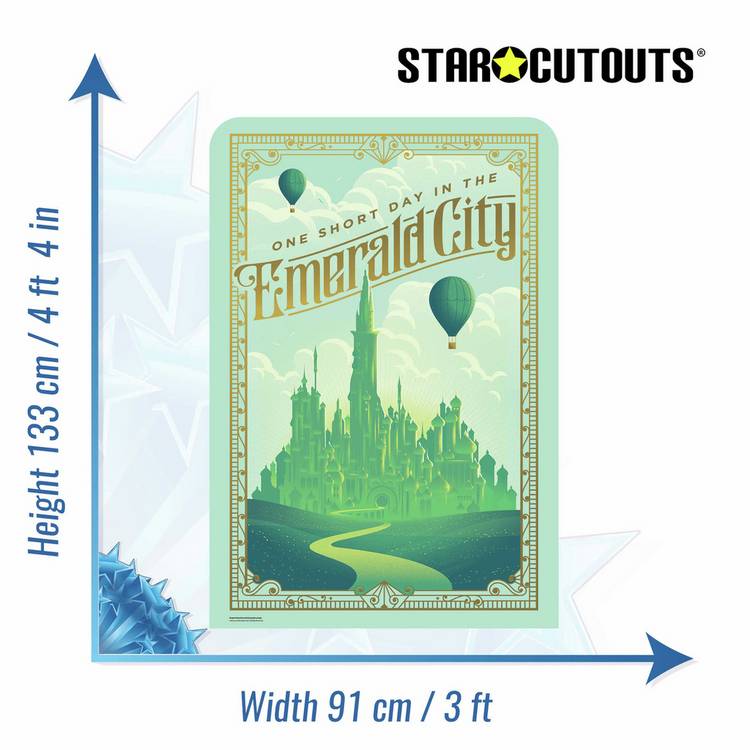 Star Cutouts Wicked Emerald City cardboard cutout large size, UK version