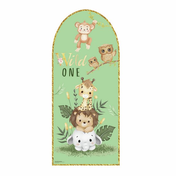 Star Cutouts Wild One jungle cardboard backdrop, imported from the UK