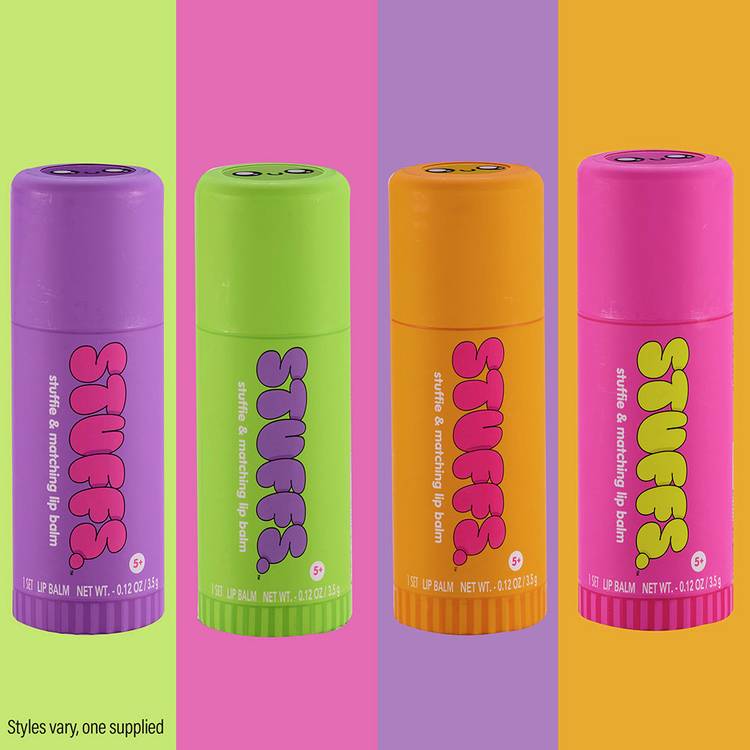 Stuffs Self Care collectable toy surprise plushie lip balm (British brand)