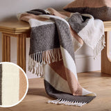Argos Habitat Striped Faux Mohair Throw Neutral 125x150cm- Buy online at McGrocer