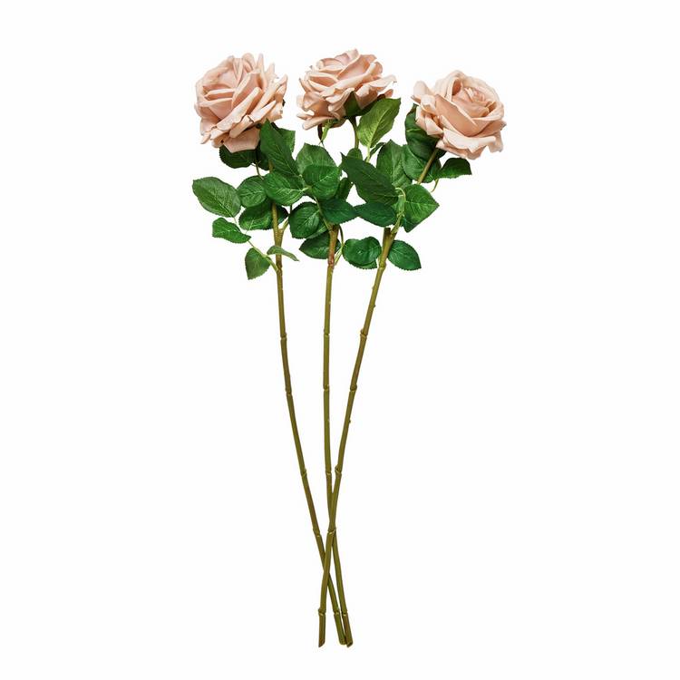Argos Home artificial pink touch rose stem 66cm, imported from the UK