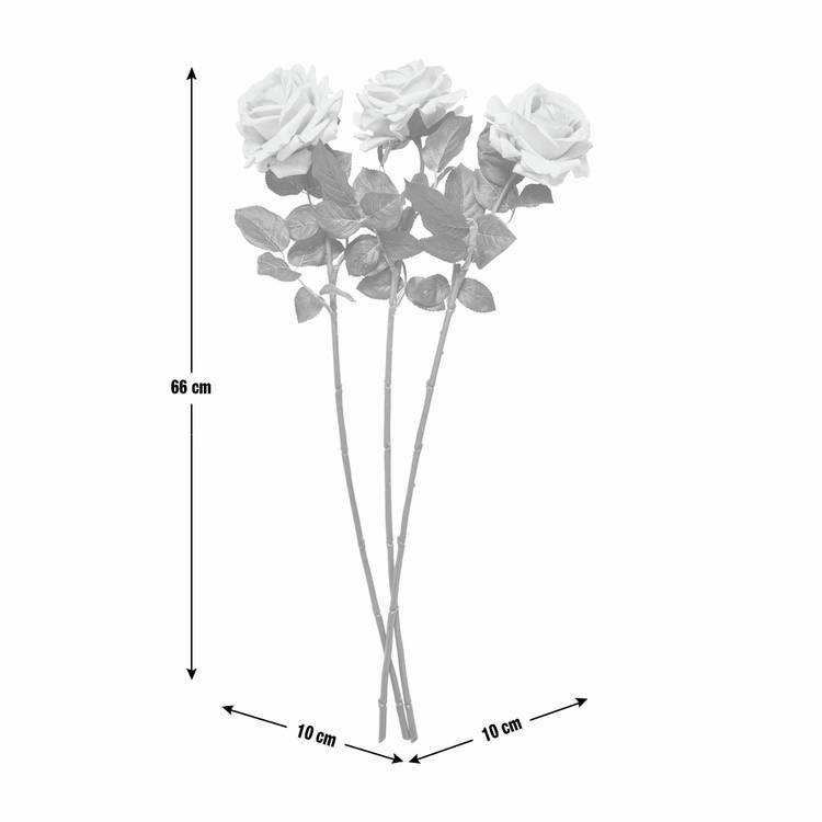 Argos Home artificial pink touch rose stem 66cm, imported from the UK