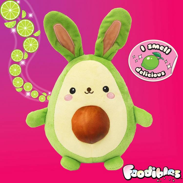 Foodibles avocado bunny scented soft toy large, imported from the UK