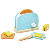 Chad Valley wooden toaster toy 11.5cm, imported from the UK