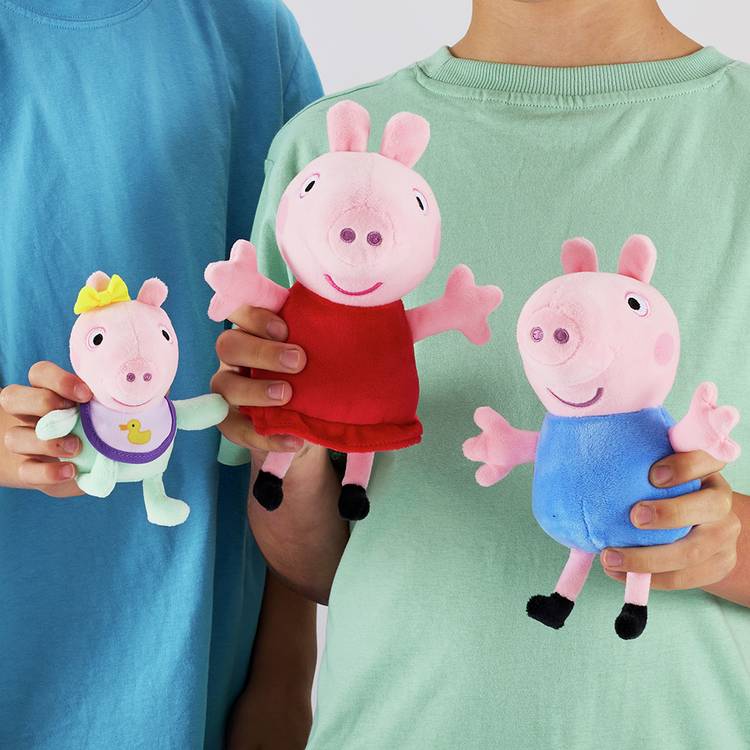 Peppa Pig Peppa George and Evie plush toys 3 pack, imported from the UK