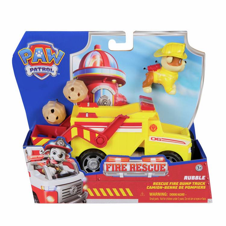 PAW Patrol Fire Rescue Rubble dump truck toy, imported from the UK