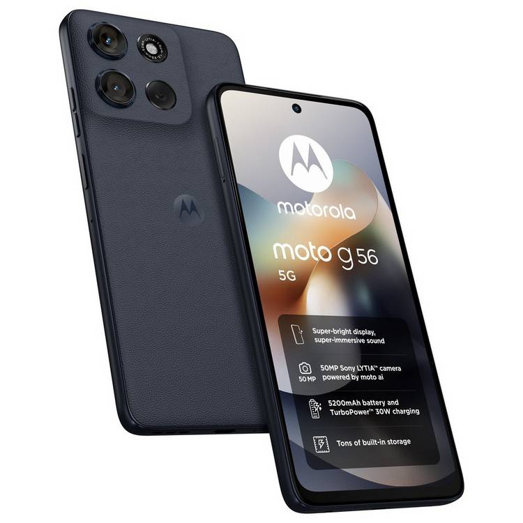 Motorola g56 5G 256GB mobile phone Black Oyster (British brand)