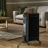 Bush 2kW Oil Filled Radiator Grey - British product
