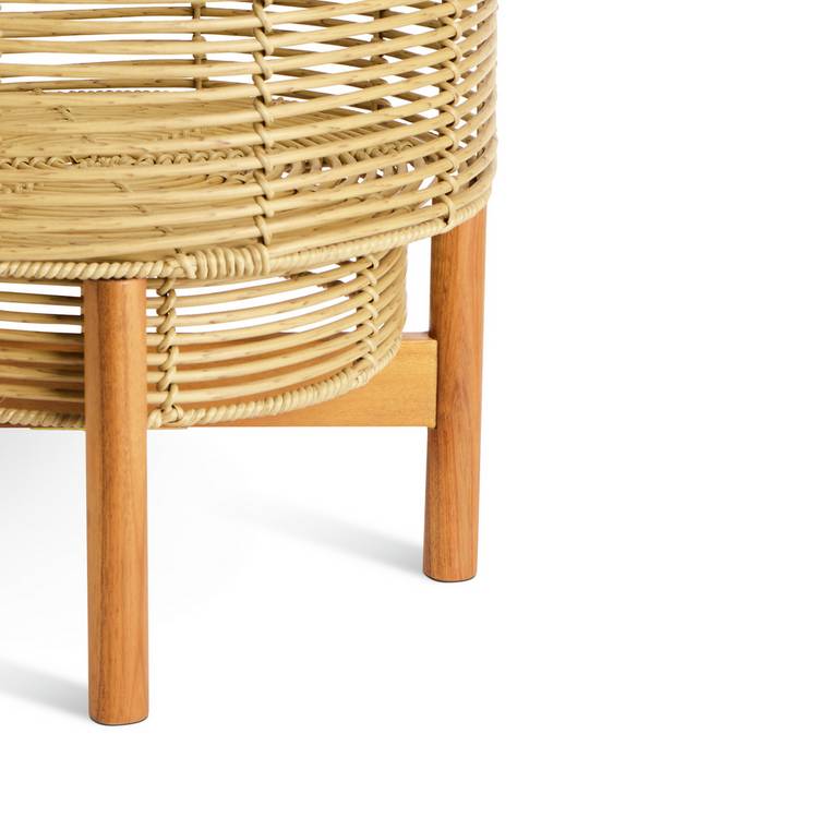 Habitat large woven rattan planter with stand H42cm, UK version
