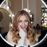 Juice folding selfie ring light stand black, UK version