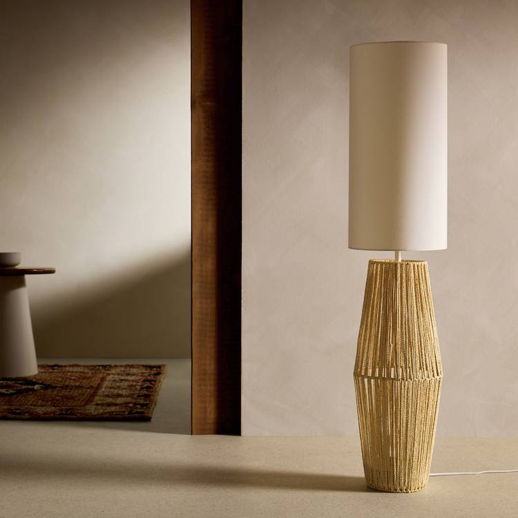 Argos Home rope floor lamp white and natural, imported from the UK