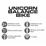 EVO Unicorn Balance Bike 8 inch (British brand)