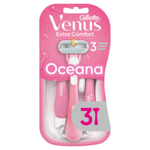 Gillette Venus Extra Comfort Oceana Razors Women's Disposable Razors Pack of 3