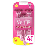 ASDA Gillette Venus Comfort Smooth Women's Disposable Razors Pack of 4- Buy online at McGrocer