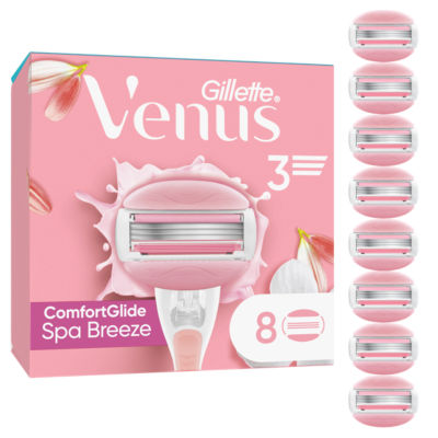 ASDA Gillette Venus Comfortglide Spa Breeze Women's Razor Blade Refills 8 Blades- Buy online at McGrocer
