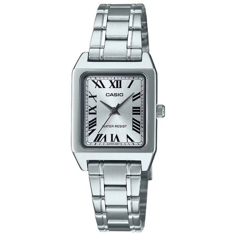 Casio Classic Analogue watch 31mm square case silver dial - British product