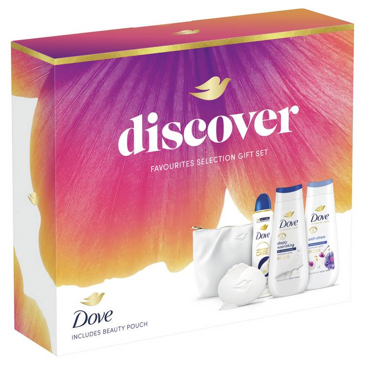 Dove Discover Beauty Favourites gift set with 4 body care items - British product