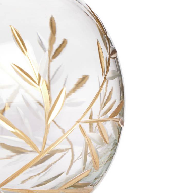 Argos Home clear bud vase with gold detailing, UK version