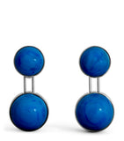 Alaïa small sphere pendant drop earrings brass enamel - British product
