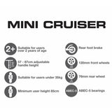 Evo Mini Cruiser Tri-Scooter three-wheel scooter for kids (British brand)