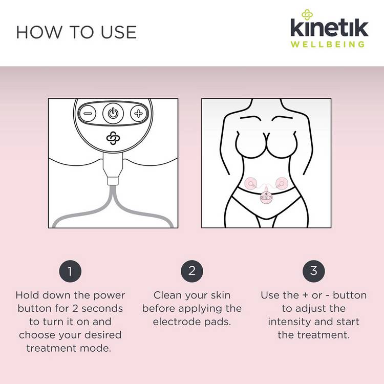 Kinetik Wellbeing precision pain reliever TENS device, UK version