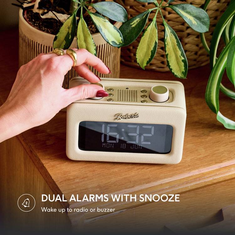 Roberts Revival Rest clock radio in cream, imported from the UK