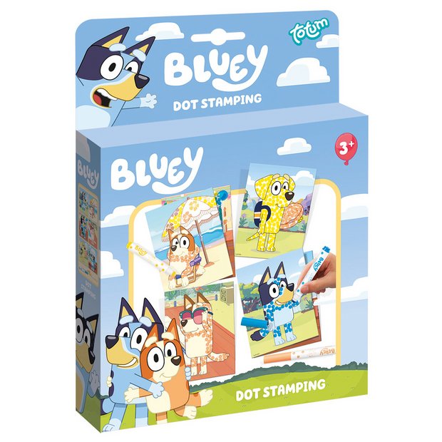 Totum Bluey dot stamping kit with 3 pens and 6 cards (British brand)