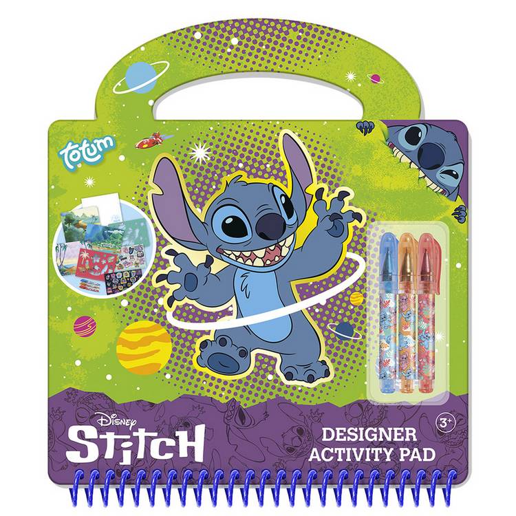 Disney Stitch activity book with stencils and stickers (British brand)